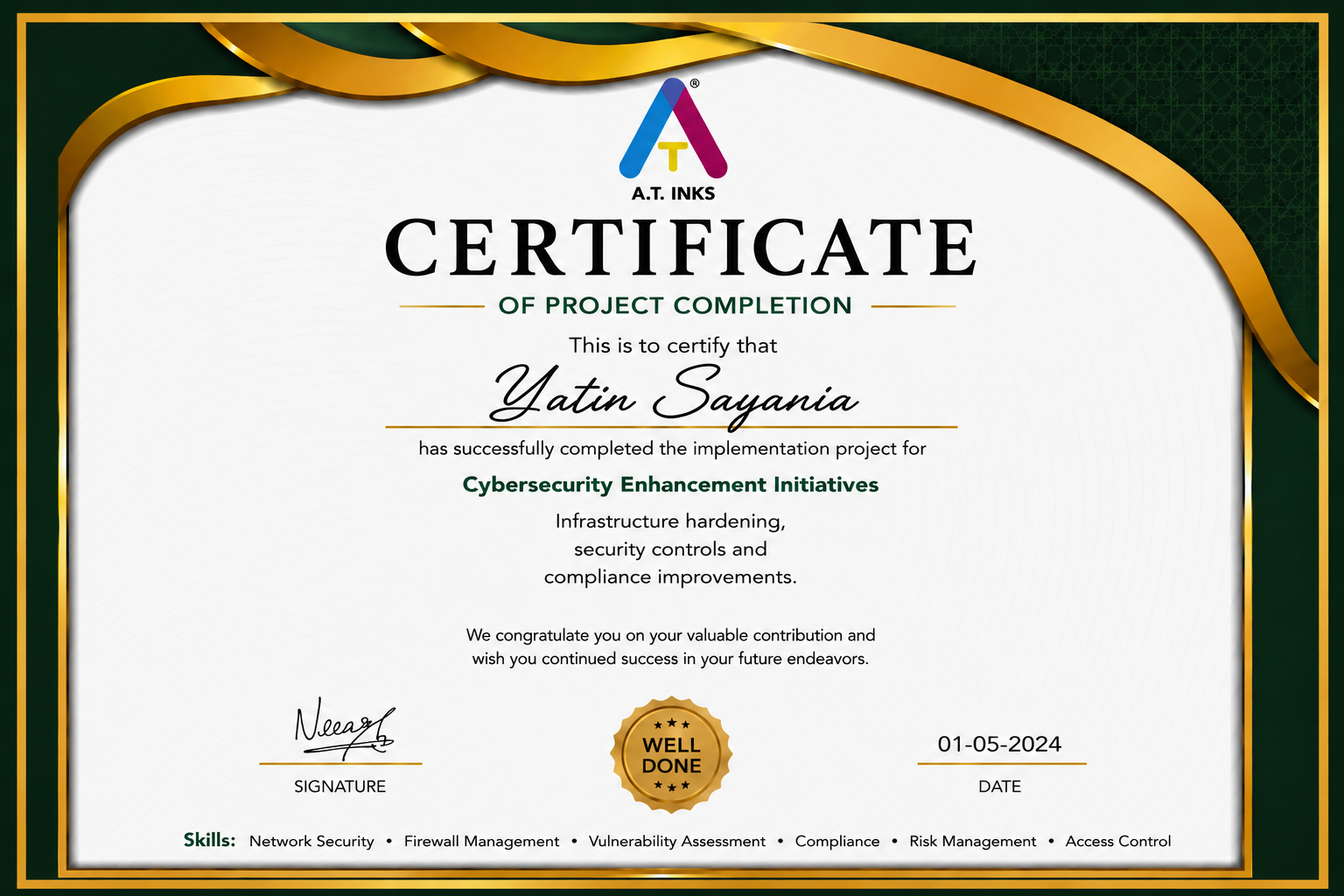 Cybersecurity Enhancement Initiatives Certificate
